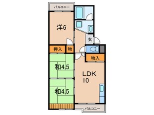 グリ－ンハイツ桃山の物件間取画像